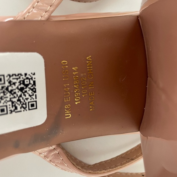 ASOS DESIGN Neva barely there heeled sandals in beige Size 10 - Picture 10 of 10